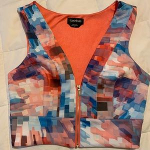 Bebe Zip Crop Top